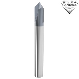 Corintian Solid carbide chamfer cutter with AlTiN coating, diameter 3-12 mm, 60-120° angle, 3 cutting edges, high performance cutting HPC suitable (10 mm, 60° angle)