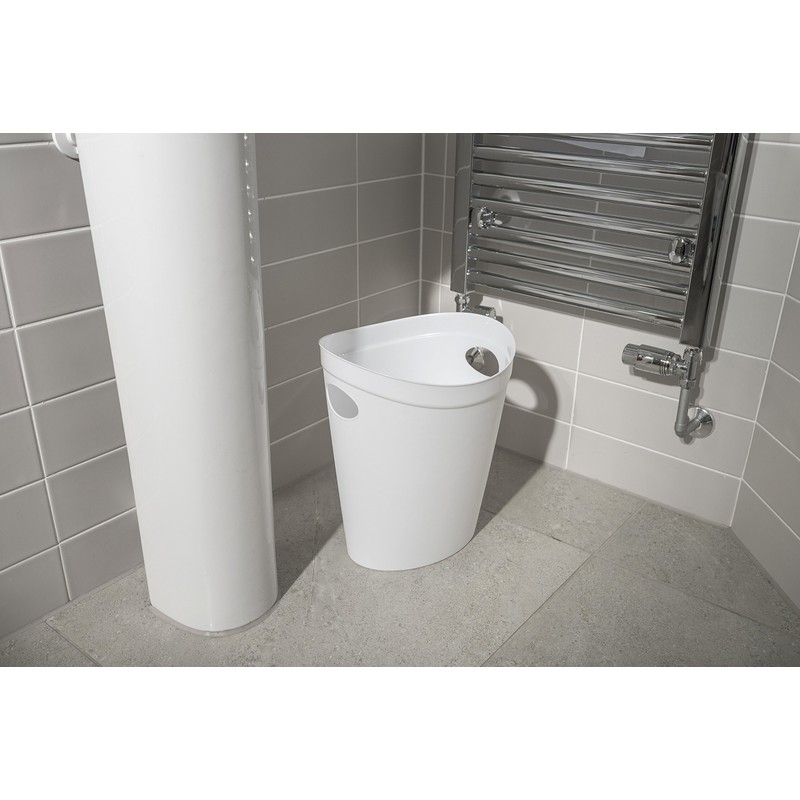 Addis 514806 Plastic Waste Paper Bathroom Bedroom Office Bin, 12
