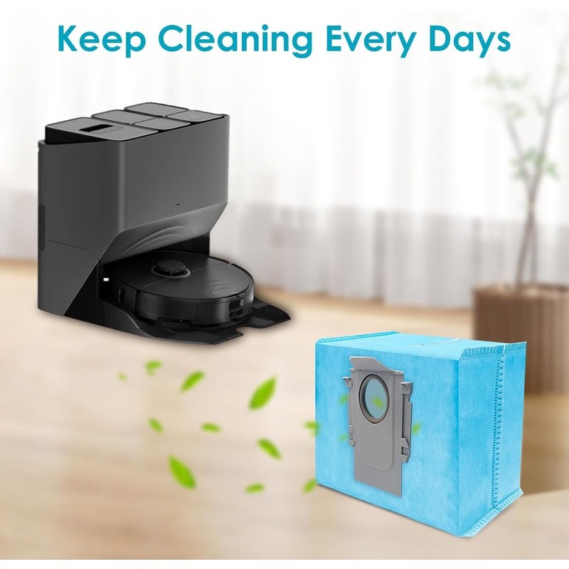 VACUSHOP 8 Pack Reusable Dust Bags Compatible with Roborock S8