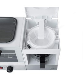BM-1120WB: 3-in-1 Breakfast Maker in Stainless Steel & White