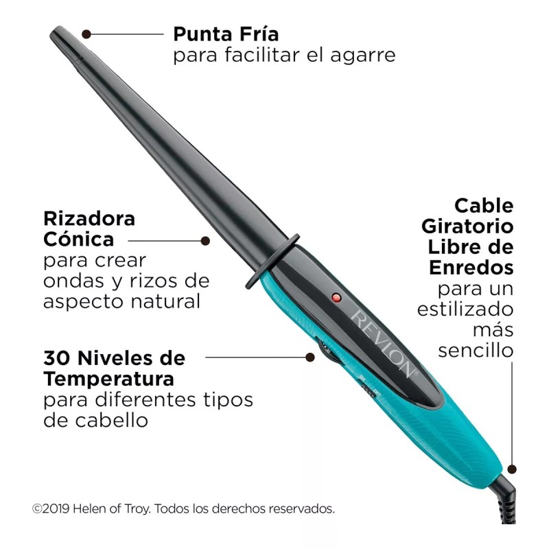 Revlon Rizadora De Cabello Revlon Triple Cerámica Ferro Tenaza Pelo