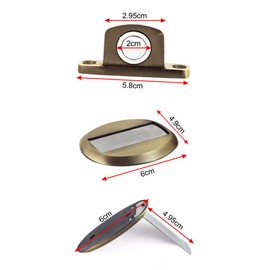 PHOEWON Metal Door Stop Magnetic No Drilling Stainless Steel Door Stop - Floor, Door Holder