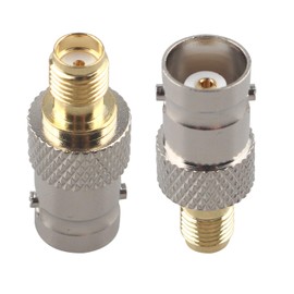 Futheda SMA Female to BNC Female RF Coax Adapter SMA to BNC Connector Coaxial Jack Antenna Connector Straight Coupler Compatible with SDR Ham Two Way Handheld Radio Baofeng UV 5R UV82 V-5r5 Pack of 2