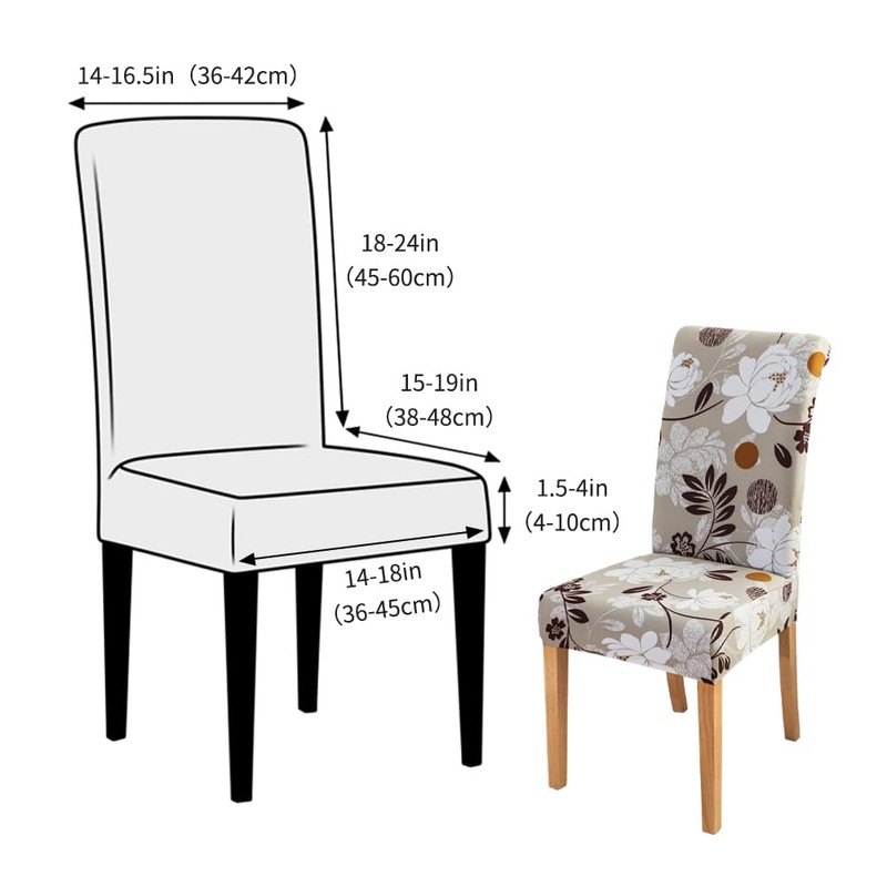 FORCHEER Dining Chair Cover for Dining Room Set 4 Pack