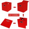 SEVENDOME Fabric Cloth Storage Bins,Fabric Cube Bins Organizer with Dual