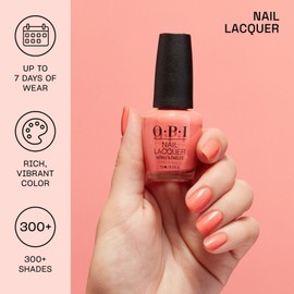 OPI Nail Lacquer Cajun Shrimp 0.5 fl oz  Vibrant Coral Red Nail Polish Brand