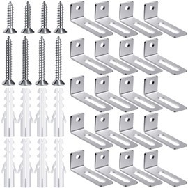 20 Set Whiteboard Installation Hardware Kit Wall Hanging Kit Mounting Brackets Include Hanger Supports, Screws and Expansion Tube for Hanging Whiteboard School Office Supplies
