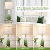 Glass Table Lamps for Living Room, Modern Bedside Lamps with