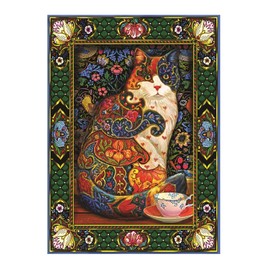 Willow Creek Press - 1000 Piece Puzzle for Adults - Painted Cat Tapestry Jigsaw Puzzle