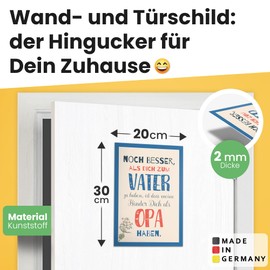 DankeDir! Father Grandpa Sign 20 x 30 cm Gift Expectant New Grandpa Sweet Gift Idea Birth from Grandson Granddaughter