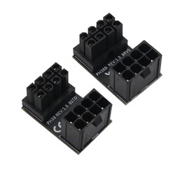 WLGQ ATX 8pin Standard Reverse Type GPU Power Adapter, 180-Degree Angled ATX Female to Male Adapter for Desktop Graphics Cards