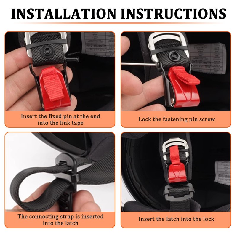 Helmet Quick Release Buckle Kit - Motorcycle Helmet Chin Strap