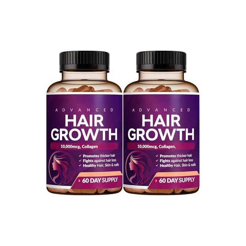 2-Pack Hair Growth Serum - Regrow Hair, Strengthen Hair/Skin/Nails
