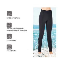 EUPTE 2mm Diving Wetsuit Pants Swimming Pants Leggings for Women Men (women, S)