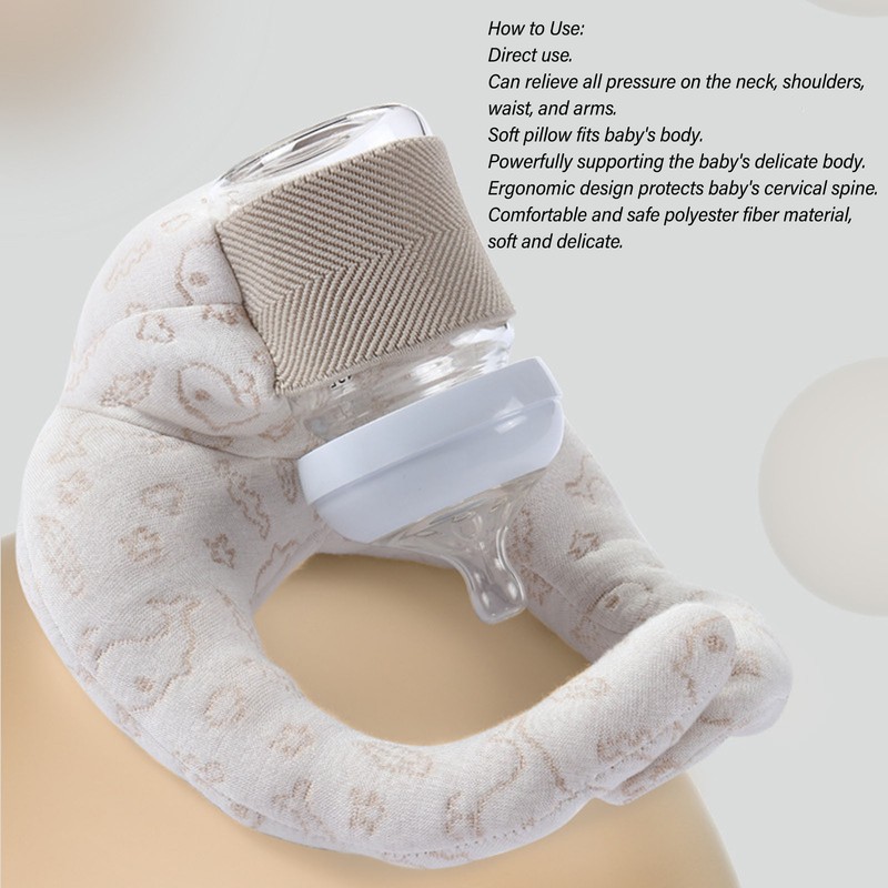 Self Feeding Pillow Baby Bottle Holder Pillow Polyester Head Support