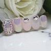 Glass Alpha Powder Homemade Nail Tips - Short Oval /