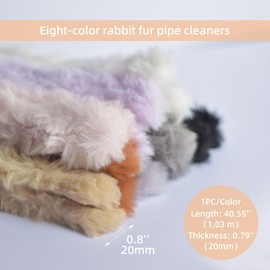 Siticoto 8 PCS Fluffy Jumbo Pipe Cleaners, 8 Color Fuzzy Pipe Cleaner Bulk Fluffy Jumbo Chenille Stems for DIY Projects Home Festival Decorations