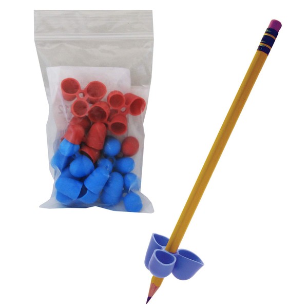 The Pencil Grip Writing CLAW for Pencils and Utensils, 12 Count Blue/Red, Medium Size (TPG-21212)