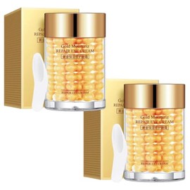 Gel Oro24k Luxury Senana Coreana Perlas Oro Anti Ojeras Pure Gold Reduce las líneas de expresión, Anti-edad, Anti- arrugas, Rehidratante, Reafirmante, Contorno de ojos, Antioxidante, Rejuvenecedor para Mujeres y Hombres