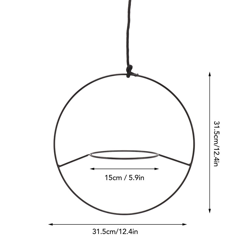 5pcs Hanging Planter Holder Rust Proof Decorative Metal Hanging Flower