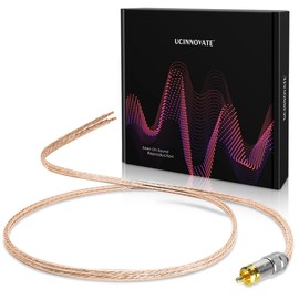 UCINNOVATE Bare Speaker Wire to RCA Adapter, 2m / 6.56Ft 13AWG RCA Male to Speaker Wire Adapter Cable Leads to RCA Jack Plug Adapter for Repair Speakers Amplifier Audio Video AV Receivers