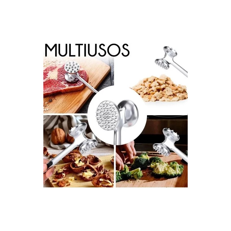 Eco R Martillo Ablandador Carne Mazo Acero Inoxidable Utensilios