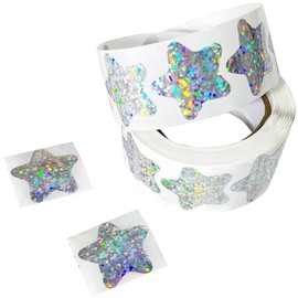 moin moin 2405sl299 Roll, Star, Star, 500 Pieces, Hologram, Silver, Sparkle, Rare, Rainbow,