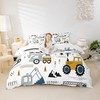 Homemissing Construction Site Digger Duvet Cover Toddler Bedding Set Truck