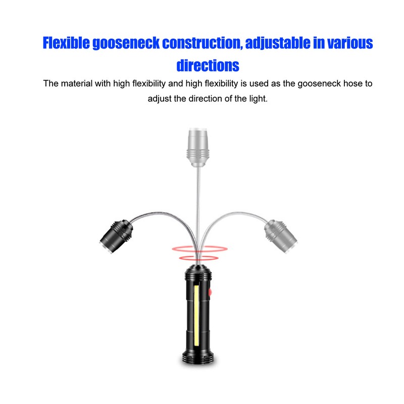 Magnetic Barbecue Grill Lights with Side Lamp Zoomable Water and