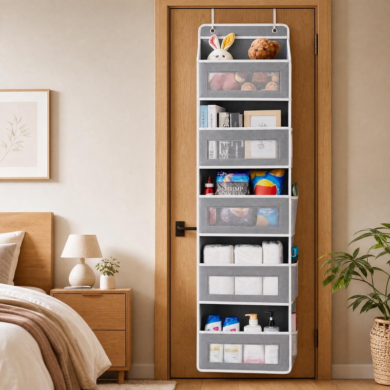 Over Door Storage Organizer with Drawers – Space-Saving Hanging Closet