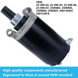 Ezamintaly Starter & Relay for Kohler Engine 15-23HP for John Deere Sabre LT150 LT160 for Scotts S2348, 25-098-04 25-098-05 25-098-06 25-098-07 2509804 2509805 2509806 2509807 AM130407 AM132818