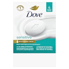 Dove Dove Beauty Bar Soap Sensitive, 24 Bars for Sensitive Skin, Fragrance Free and Hypoallergenic 3.75 oz