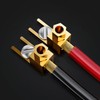 Greluma 4 x Speaker Cable Connector, Hi-End Banana to Flat