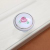 Tverghvad Ceramic Hand Painted Drawer Knobs, [4 Pack] Vintage Rose