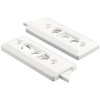 Prime-Line F 2728 Tilt Latch Pair, White Plastic Construction, Spring-Loaded,