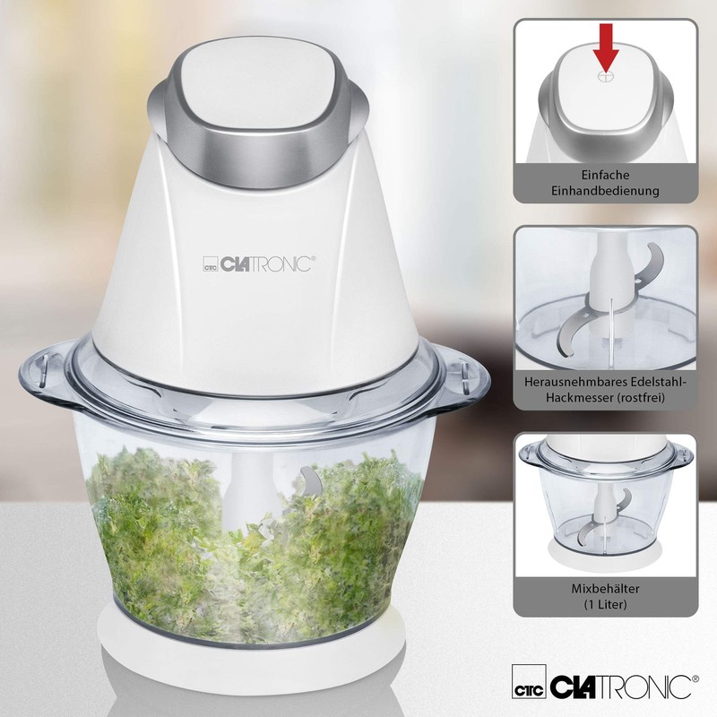 Clatronic MZ 3579 Multizerkleinerer, 2 in 1 Multizerkleinerer und Ice