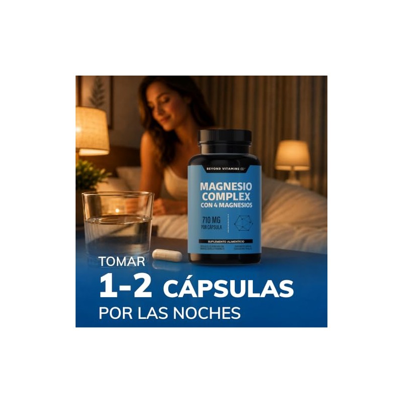 Beyond Vitamins | Magnesio Complex | CON 4 MAGNESIOS: Citrato,