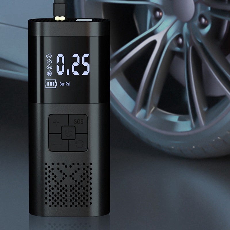 Electrical Air Pump Portable Wireless Car Air Tire Inflatable LCD