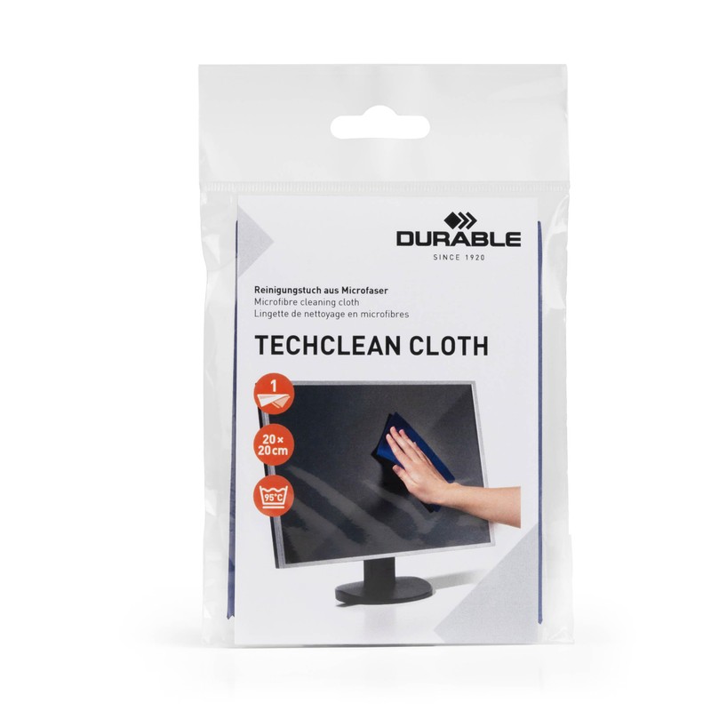 Durable Techclean Microfibre Cleaning Cloth 200 x 200 mm Ref,