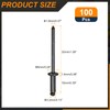 sourcing map 100Pcs 1/8"x3/8" Round Head Blind Rivets, Zinc-Plated Carbon