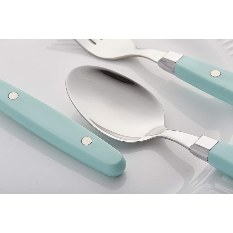ANNOVA Silverware Set Stainless Steel Cutlery Color Handle With Rivet/Retro