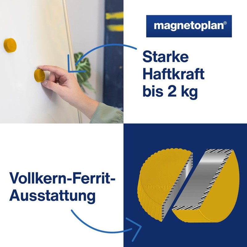 Magnetoplan Magnum Magnet Holder 34 mm 10x Yellow