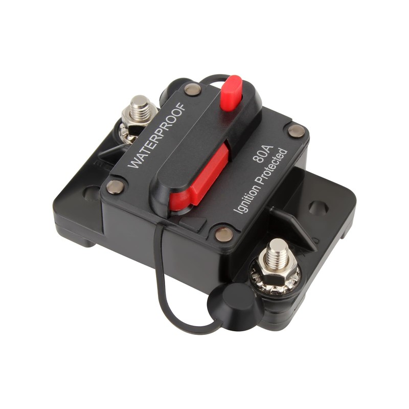 Twilight Garage 80 Amp Car Circuit Breaker with Manual Reset