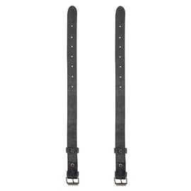 Hide & Drink, juego de 2 bandas de tobillo rústicas para bicicleta, hebilla de metal de latón, correas ajustables para piernas, regalos clásicos clásico para ciclistas, piel de grano completo, hecho a