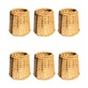 SET OF SIX Brown Wicker 4 Inch Clip On Chandelier