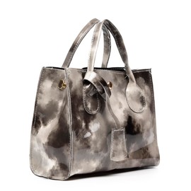 IRIA QUINTANA. Zandobbio Mini PVC Tote Bag, 19.5 x 9 x 16 cm, Colour: Black, Black/White, Utility