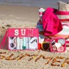 SUILU 2 Pcs Sun Gifts Cosmetic Makeup Bag with Chenille