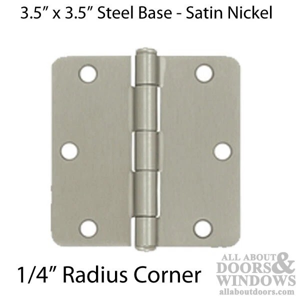 Unbranded Door Hinge 3.5 x 3.5 inch, 1/4 Radius Corners,