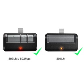 JCMOYUTY Garage Door Opener Remote Cover for Liftmaster Chamberlain Craftsman 893LM 891LM Replacement Control Silicone Case Black Sleeve