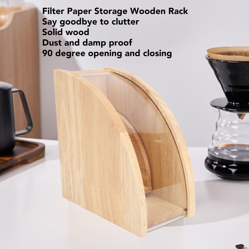 Dustproof Filter Holder Fan Shaped Coffee Filter Storage Holder Solid
